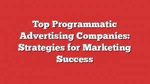 Top Programmatic Advertising Companies: Strategies for Marketing Success