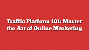 Traffic Platform 101: Master the Art of Online Marketing