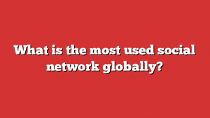 What is the most used social network globally?