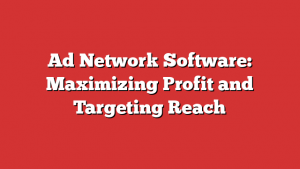 Ad Network Software: Maximizing Profit and Targeting Reach