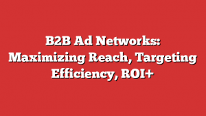 B2B Ad Networks: Maximizing Reach, Targeting Efficiency, ROI+