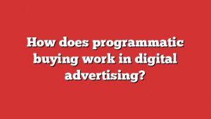 How Does Programmatic Buying Work In Digital Advertising? 2 How Does Programmatic Buying Work In Digital Advertising?