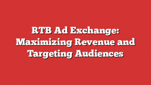 RTB Ad Exchange: Maximizing Revenue and Targeting Audiences