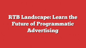 RTB Landscape: Learn the Future of Programmatic Advertising