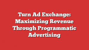 Turn Ad Exchange: Maximizing Revenue Through Programmatic Advertising