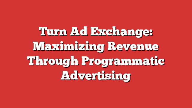#1 Turn Ad Exchange: Maximizing Revenue Through Programmatic ...
