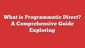 What Is Programmatic Direct? A Comprehensive Guide Exploring