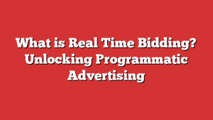 What is Real Time Bidding? Unlocking Programmatic Advertising