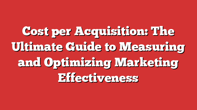 COST PER ACQUISITION GUIDE FOR B2C MARKETERS visual data 3