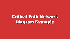Critical Path Network Diagram Example