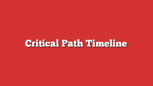 Critical Path Timeline