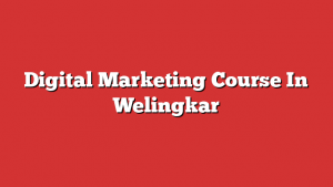 Digital Marketing Course In Welingkar