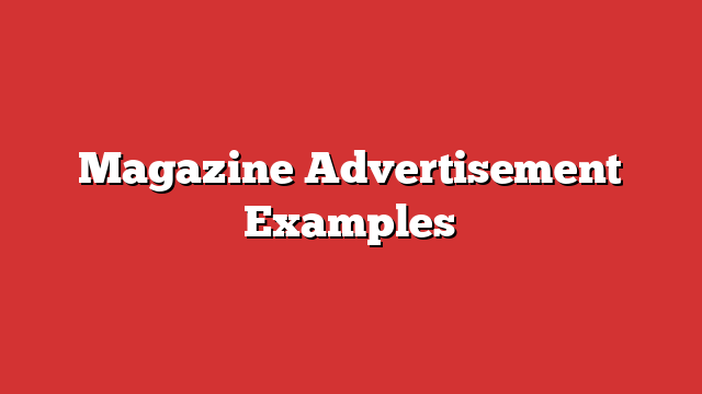 Magazine Advertisement Examples - Free Guide | Froggy Ads - Froggy Ads