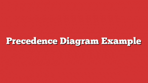 Precedence Diagram Example
