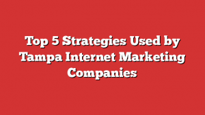 Top 5 Strategies Used by Tampa Internet Marketing Companies
