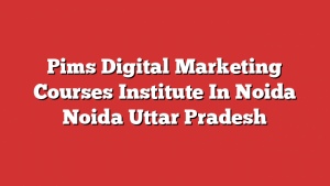 Pims Digital Marketing Courses Institute In Noida Noida Uttar Pradesh 1 Pims Digital Marketing Courses Institute In Noida Noida Uttar Pradesh