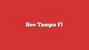 Seo Tampa Fl