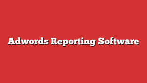 Adwords Reporting Software