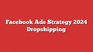 Facebook Ads Strategy 2024 Dropshipping 1 Facebook Ads Strategy 2024 Dropshipping