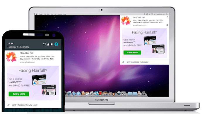 Push notification ad examples